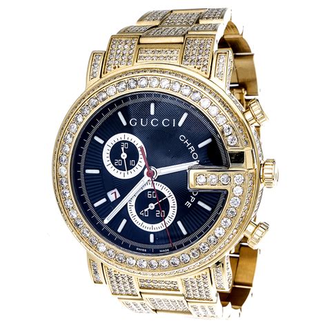 men's diamond gucci watch diamonds.